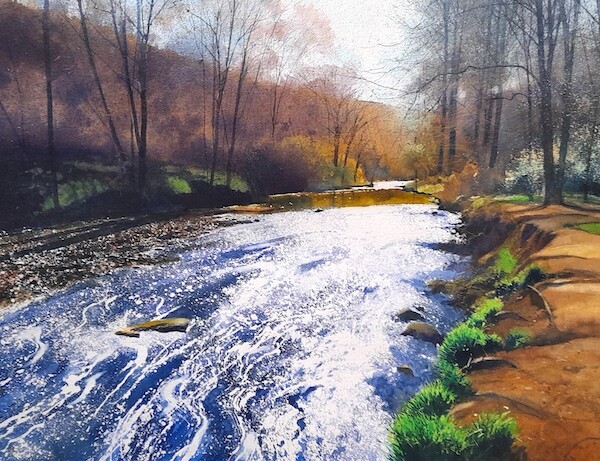 Watercolor painting by Richard Thorn